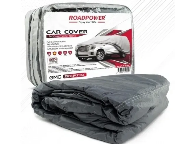 ROADPOWER zipper Car Cover with Mirror Pocket